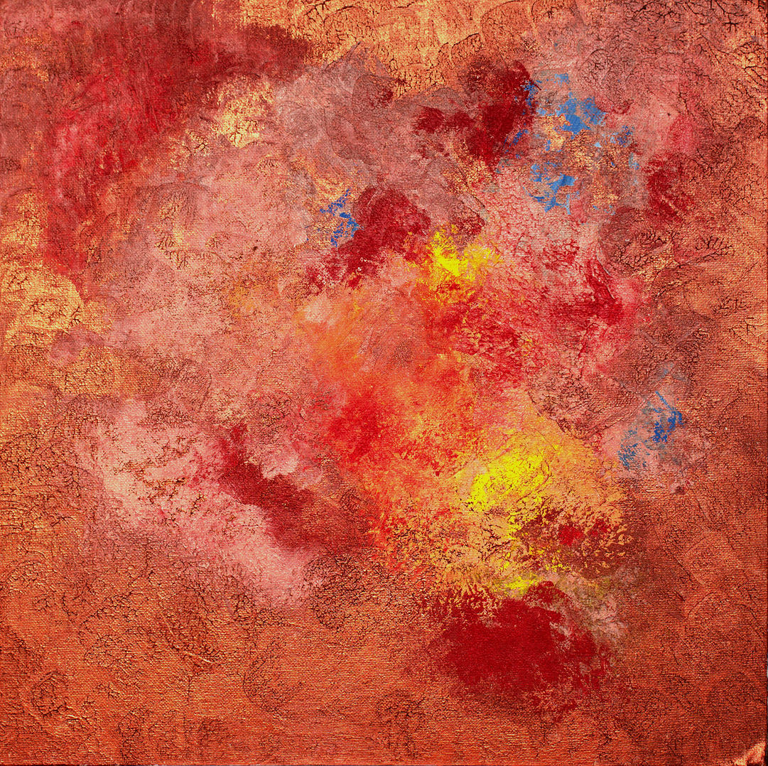 Artwork colors-on-fiberboard